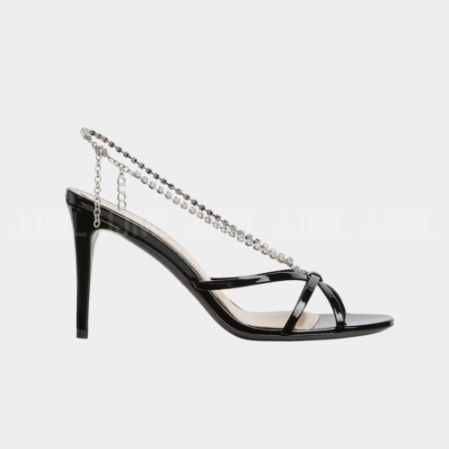 Gucci Summer 2025 New 스틸레토 크리스탈 체인 샌들