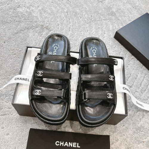 샤넬 벨크로 슬리퍼