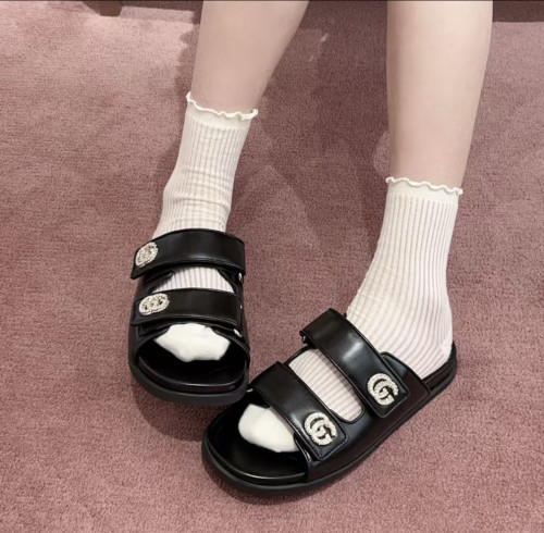 구찌 더블G 디자이너 플랫 샌들
