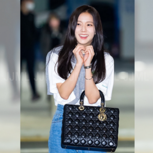 디올 레이디 라지 백 매트 블랙