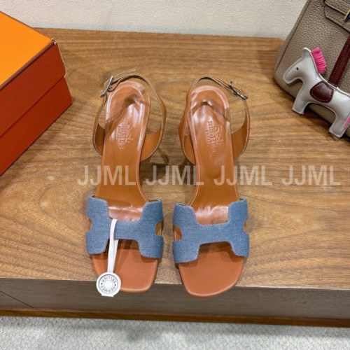 에르메스 엔센스 샌들 블루 데님