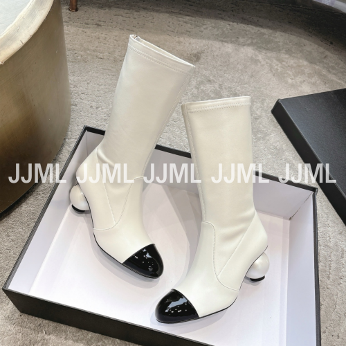 샤넬 하이부츠 진주굽 화이트