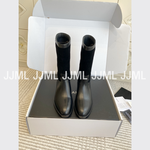 샤넬 스웨이드 부츠 블랙