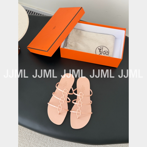 에르메스 미코노스 PVC 젤리 샌들 핑크