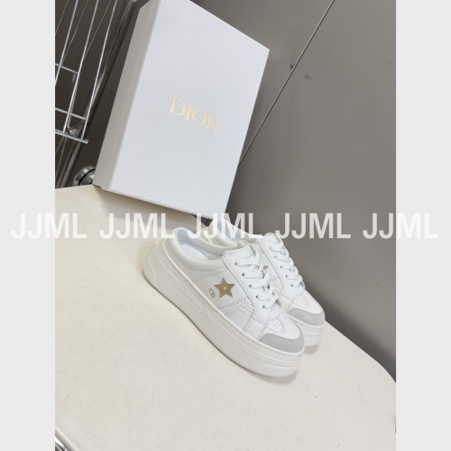 디올 스타 플랫폼 스니커즈 골드