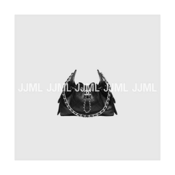 샤넬 25백 미니 그레인드 카프스킨 블랙 실버 메탈 AS5631
