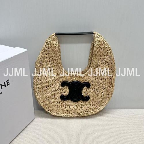셀린느 클래식 파니에 호보백 내추럴 블랙 로고