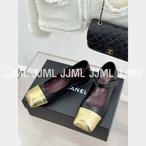 샤넬 스퀘어 메리제인 플랫 블랙