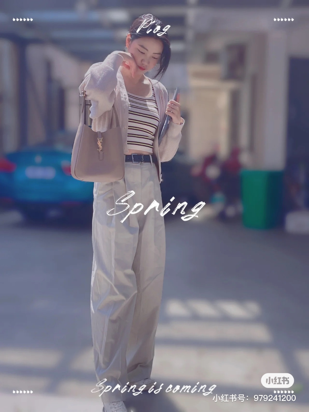 가방 모델 착용 이미지-S65L8