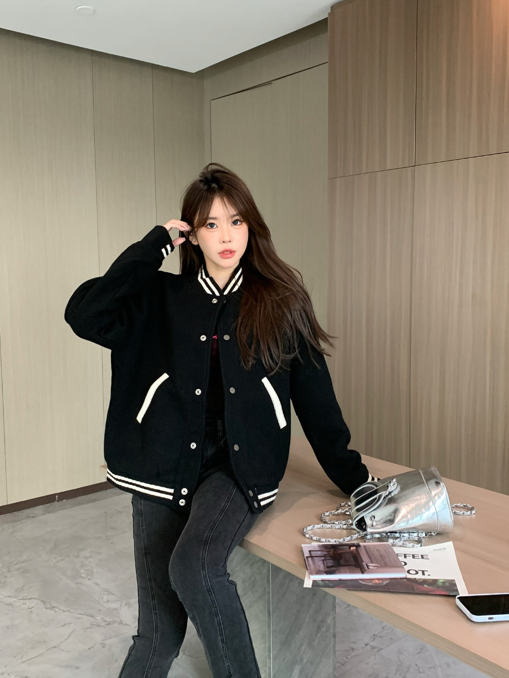 재킷 모델 착용 이미지-S325L6