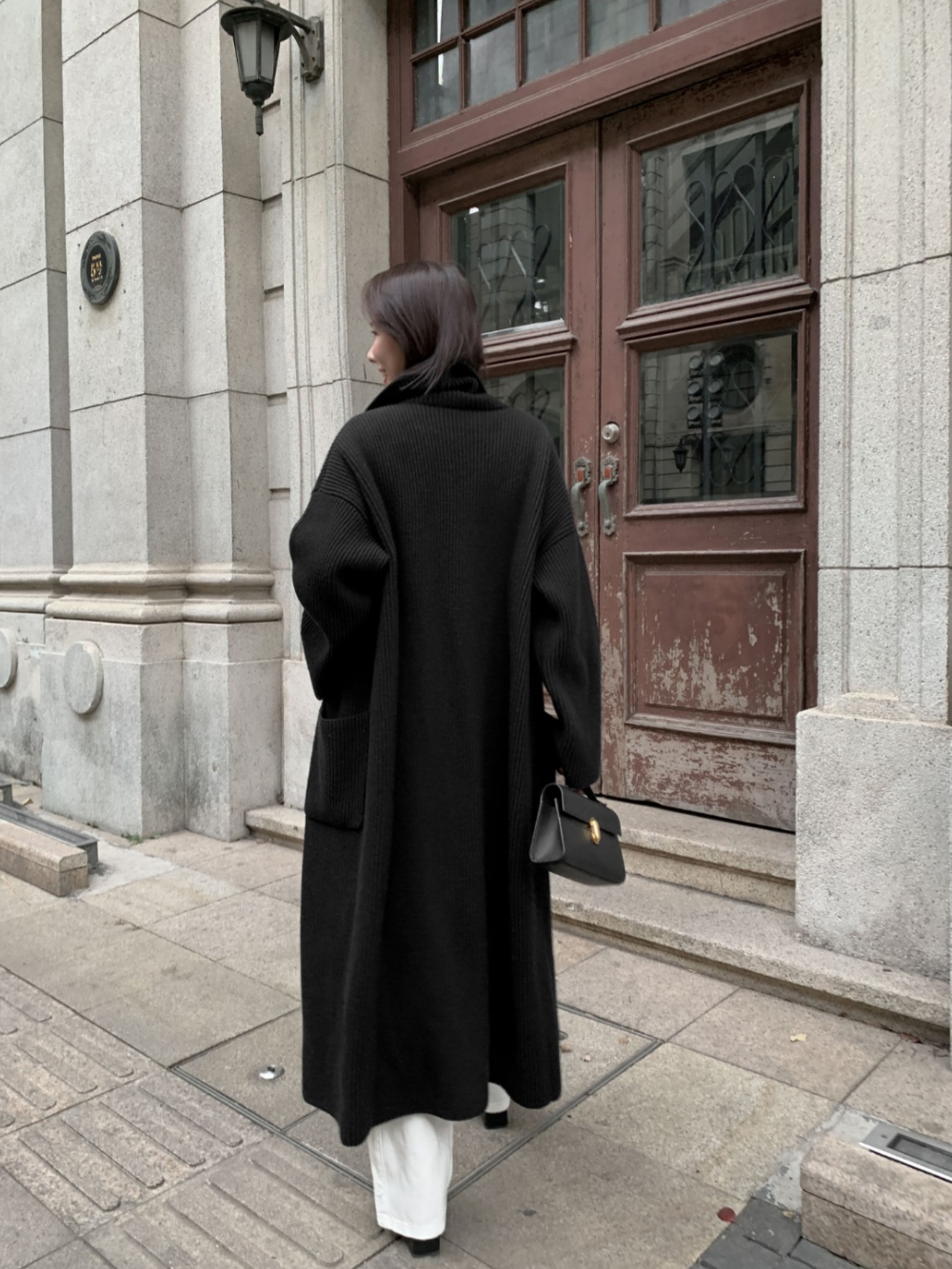 코트 모델 착용 이미지-S48L19