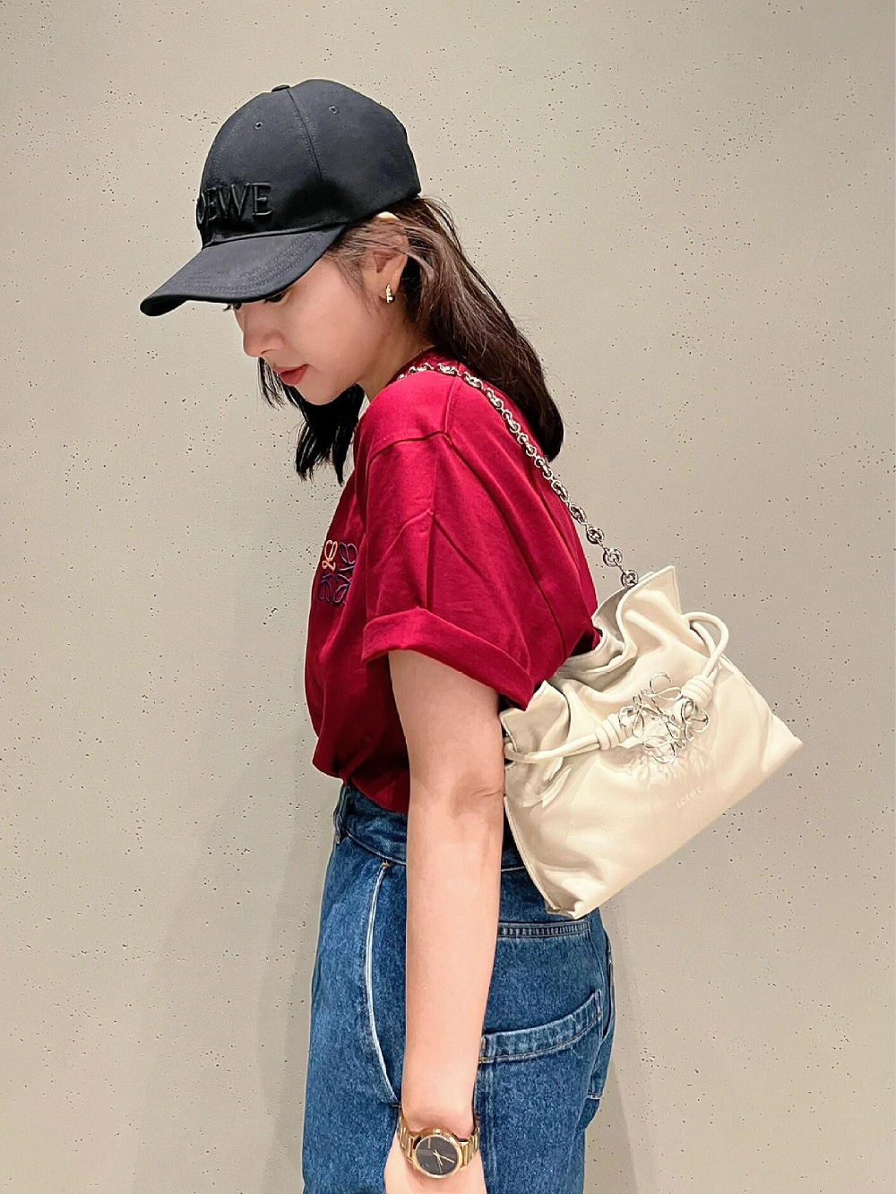 반팔 티셔츠 모델 착용 이미지-S280L16