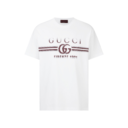 구찌 레드 레커 프린트 코튼 저지 티셔츠 [매장-70만원대]
