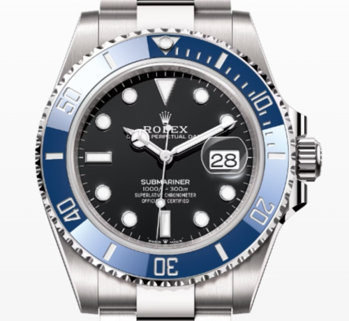 로렉스 서브마리너 데이트 화이트골드 [블루,스머프] [41mm]