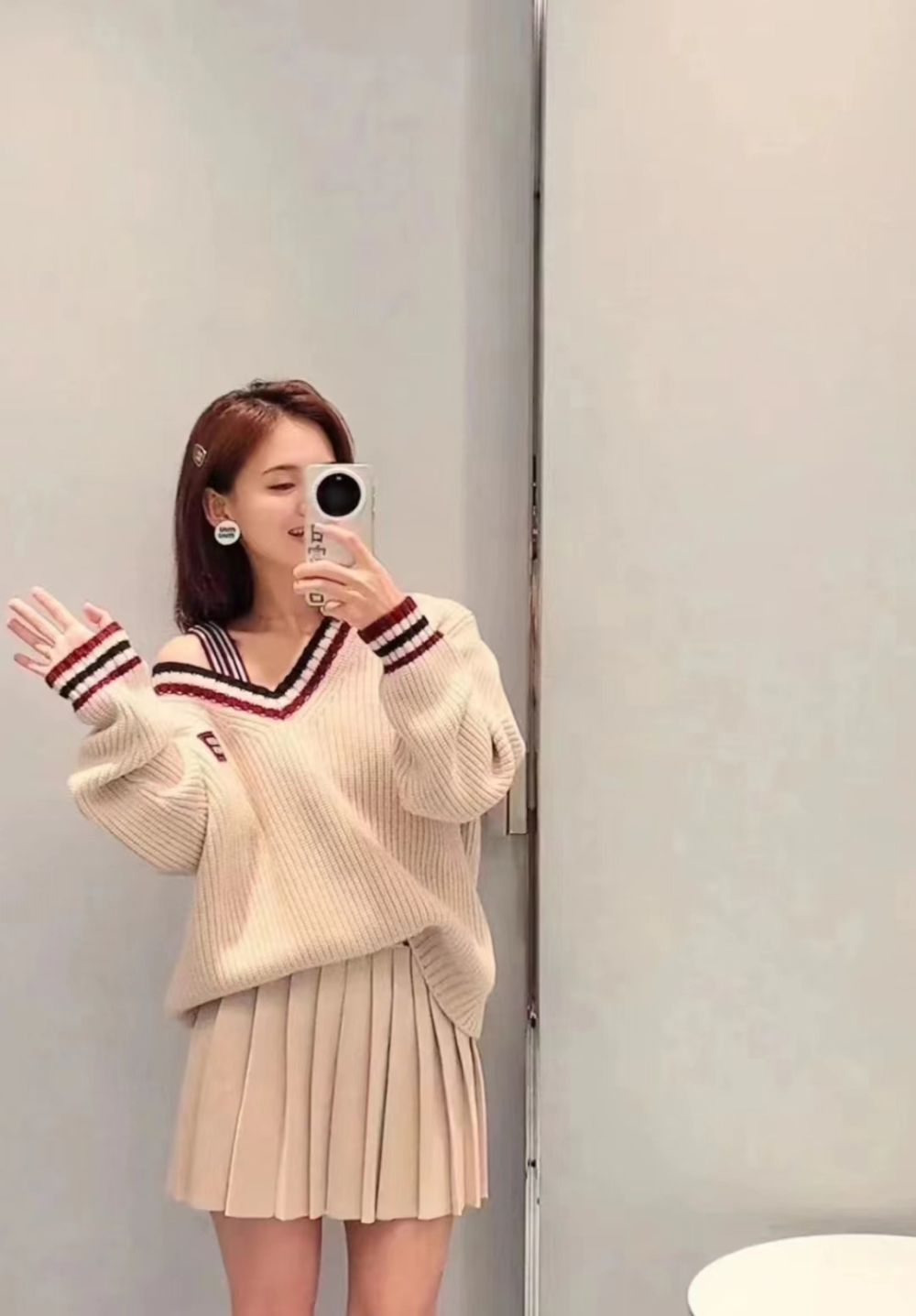 미니 스커트 모델 착용 이미지-S32L5