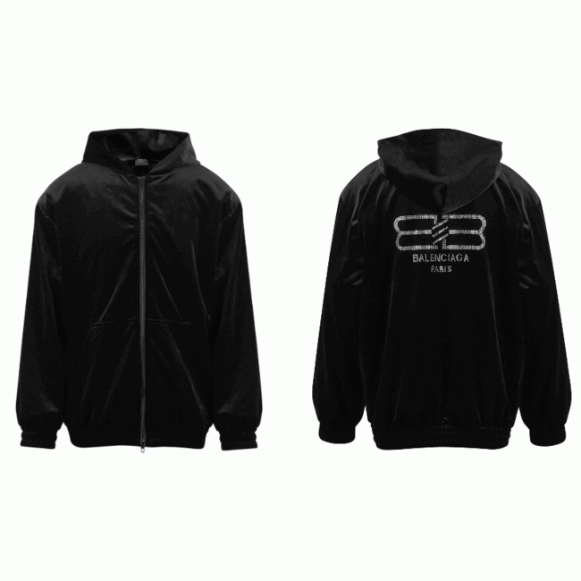 발렌시아가 BB PARIS STRASS 후드집업 [블랙]