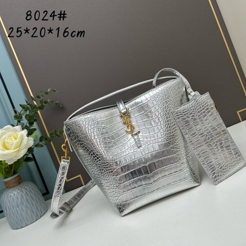 입생로랑 LE37 핸드 버킷백 25cm [실버]