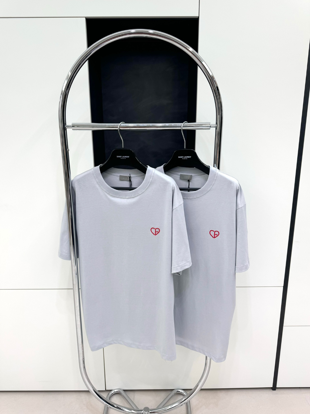반팔 티셔츠 그레이블루 색상 이미지-S150L8