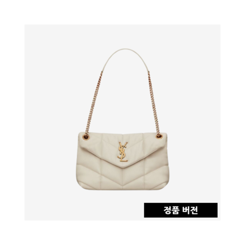 입생로랑 나파 퀄팅 푸퍼백 화이트 금장 5774761EL079207 [매장-420만원대]