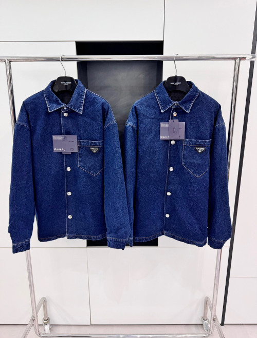 프라다 2023FW 아이언 브랜드 데님 데님 코튼 자켓