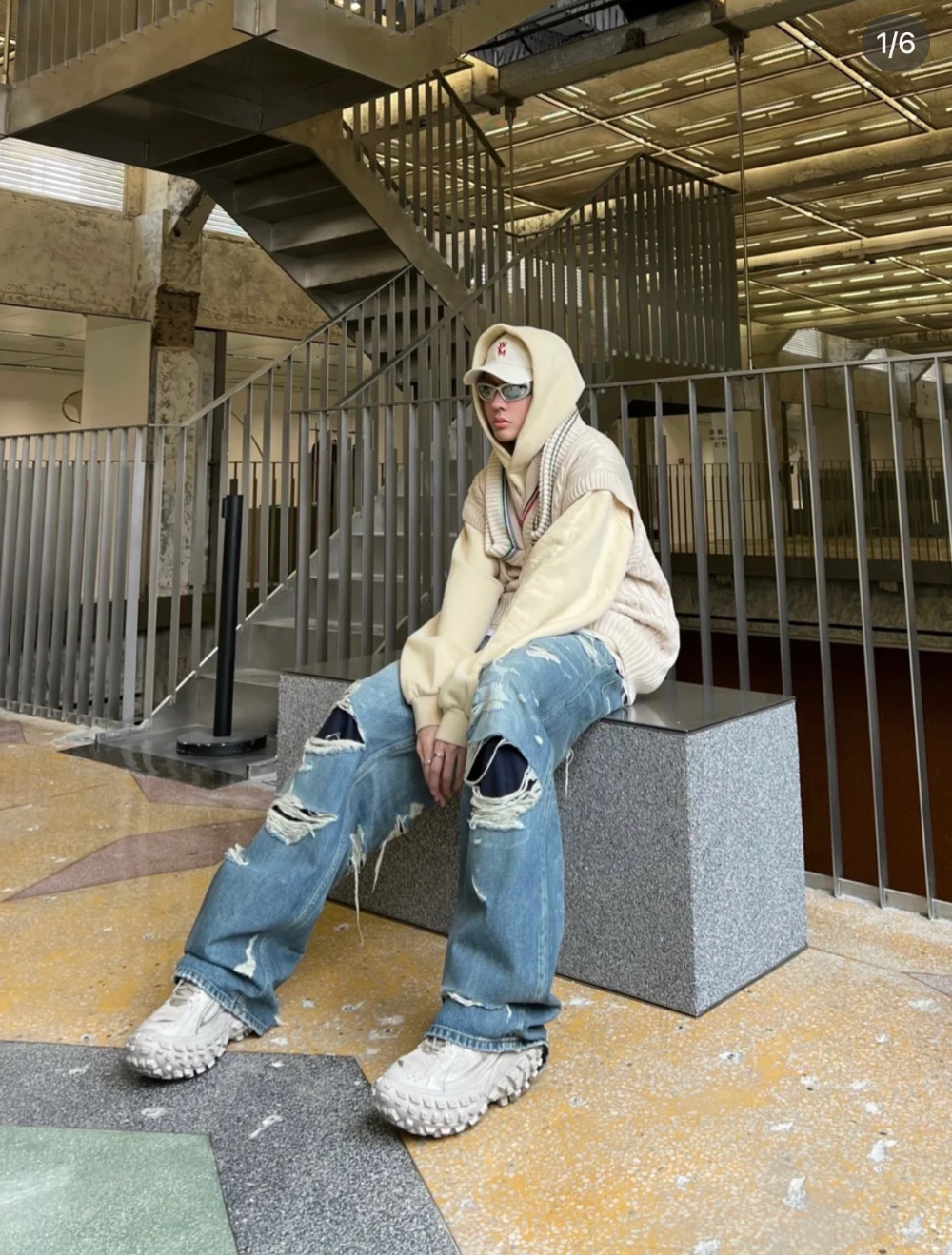 바지 모델 착용 이미지-S287L11