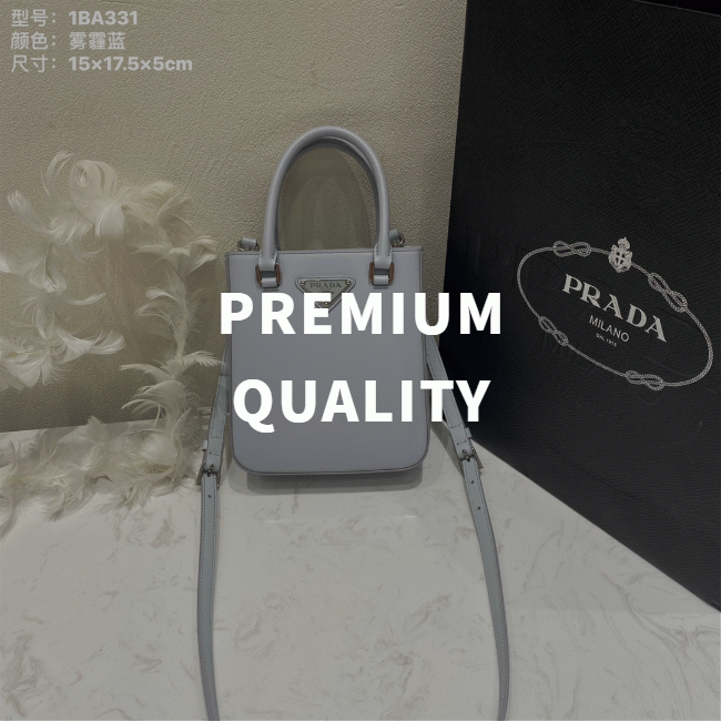 프라다 삼각로고 브러시드 레더 토트백 스몰 1BA331