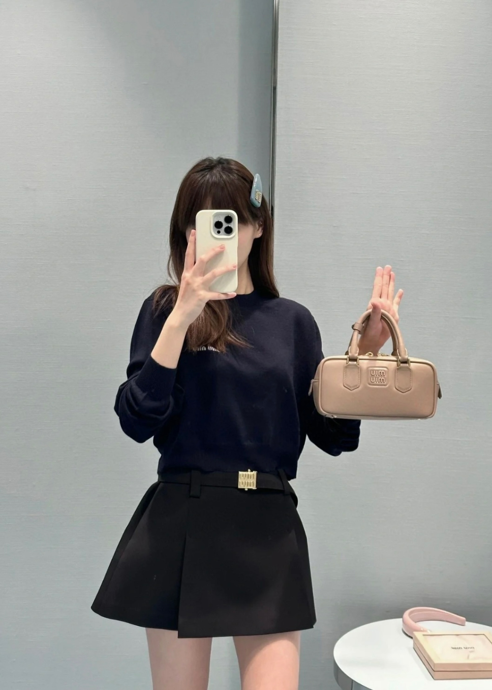 미니 스커트 모델 착용 이미지-S191L6