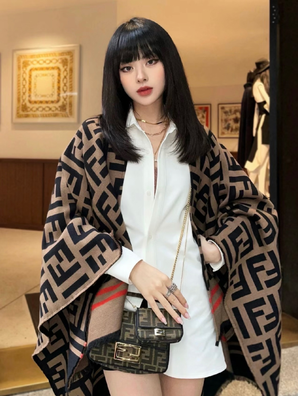긴팔 티셔츠 모델 착용 이미지-S47L28