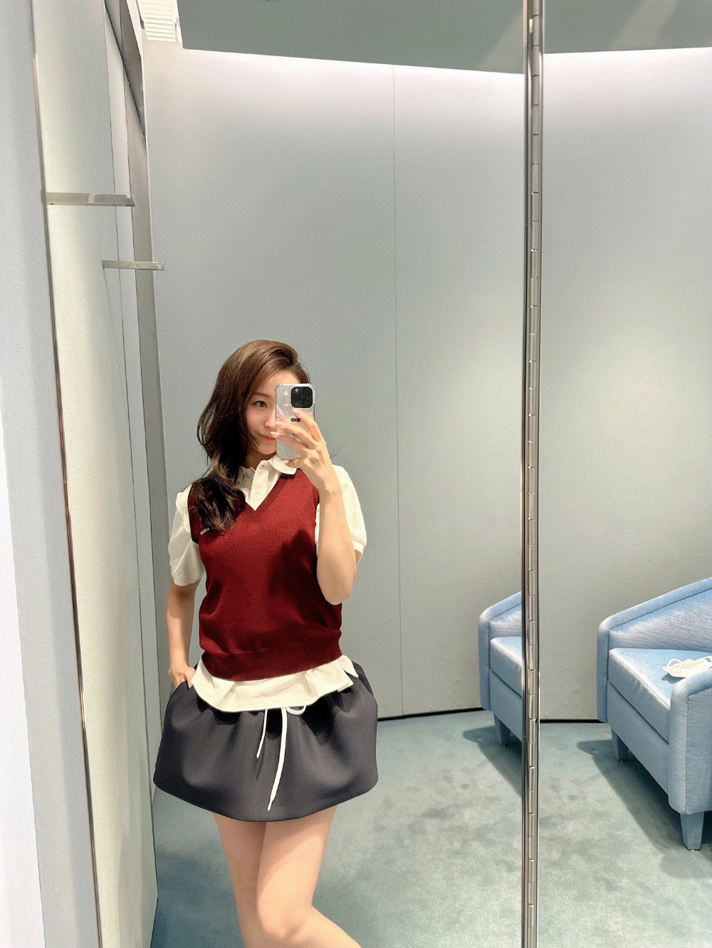 민소매 모델 착용 이미지-S120L9