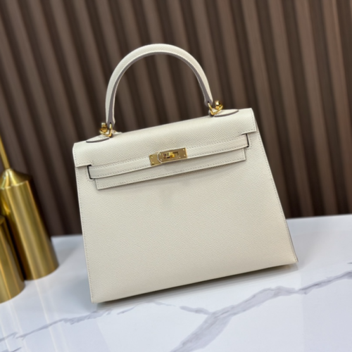 에르메스 켈리백 금장 25cm [앱송] [밀크화이트]